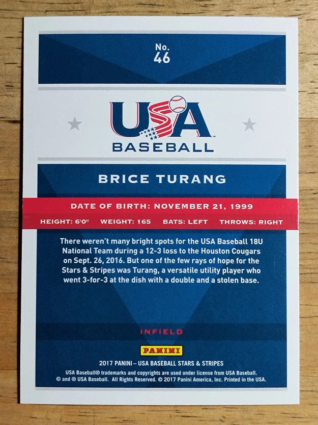 2017 USA Baseball Stars and Stripes #46 Brice Turang