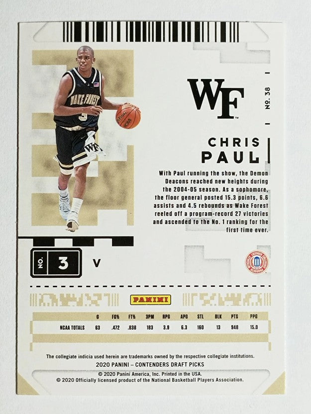2020-21 Panini Contenders Draft Picks Variations #38 Chris Paul