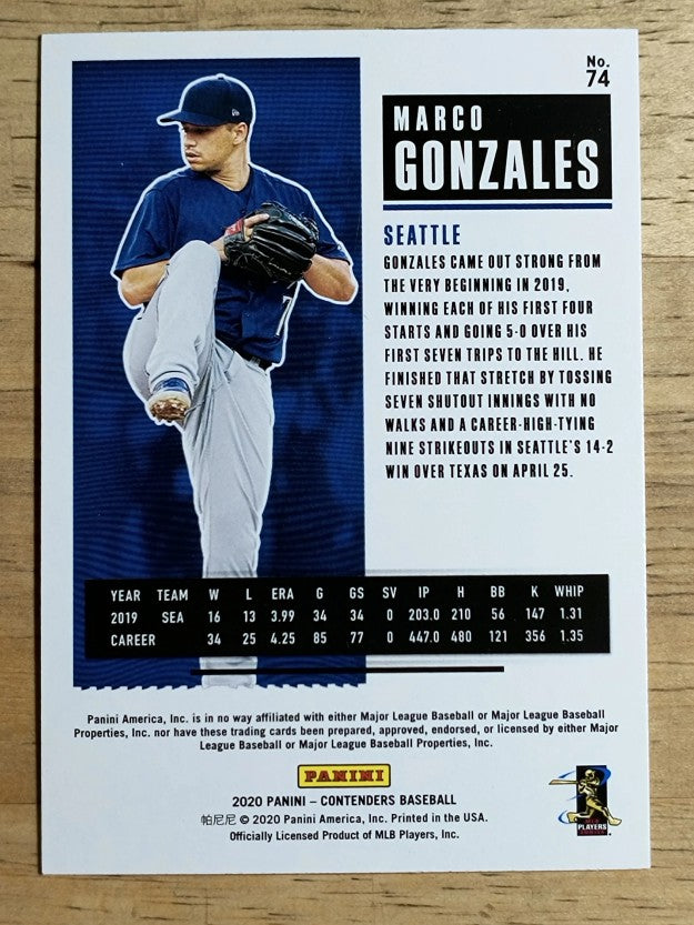 2020 Panini Contenders #74 Marco Gonzales