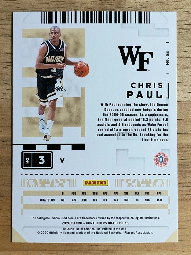 2020-21 Panini Contenders Draft Picks Variations #38 Chris Paul