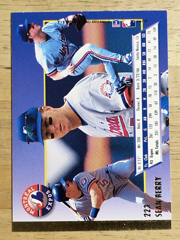 1994 Ultra #223 Sean Berry