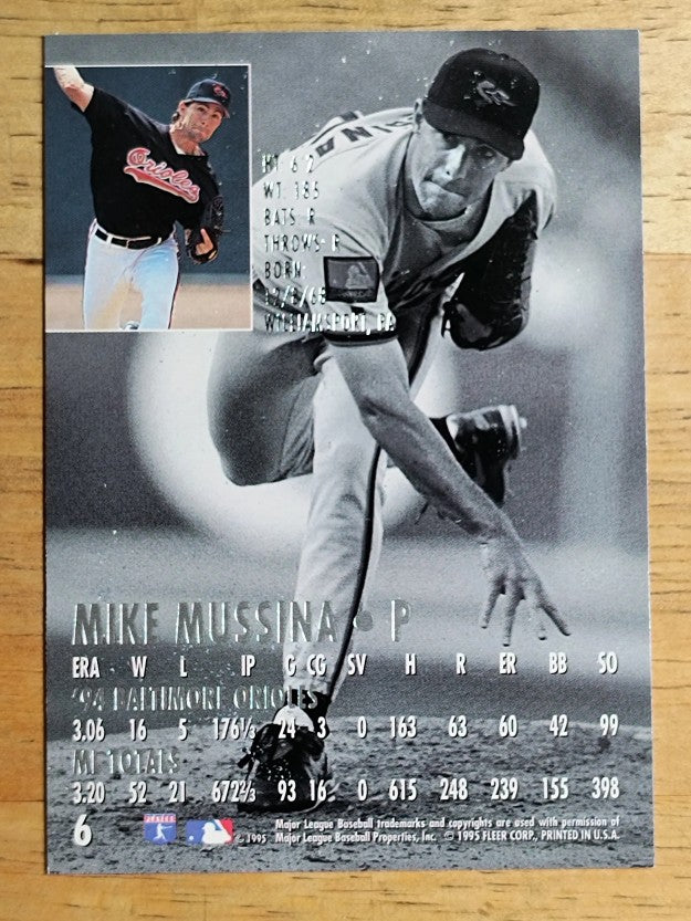 1995 Ultra #6 Mike Mussina