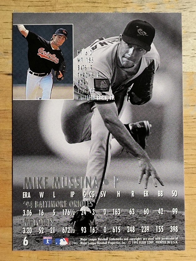 1995 Ultra #6 Mike Mussina