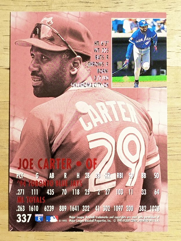 1995 Ultra #337 Joe Carter