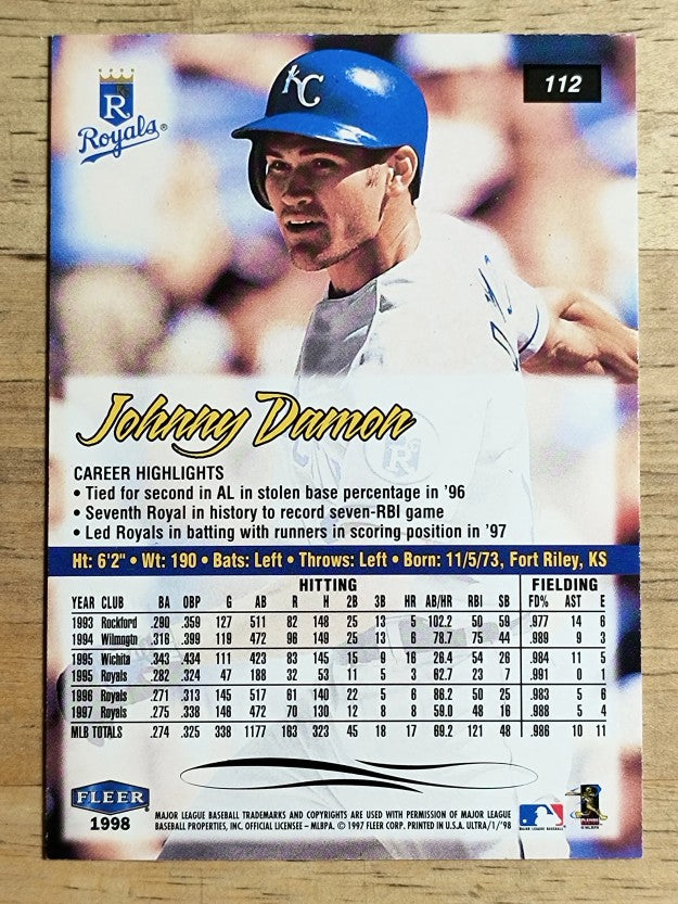 1998 Ultra #112 Johnny Damon