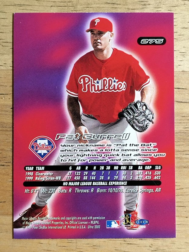 2000 Ultra #275 Pat Burrell PROS