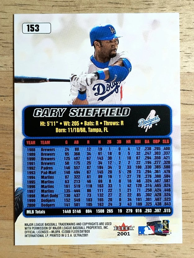 2001 Ultra #153 Gary Sheffield