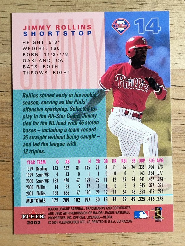 2002 Ultra #14 Jimmy Rollins