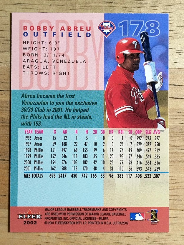 2002 Ultra #178 Bobby Abreu