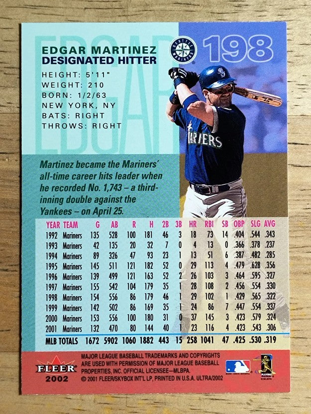 2002 Ultra #198 Edgar Martinez