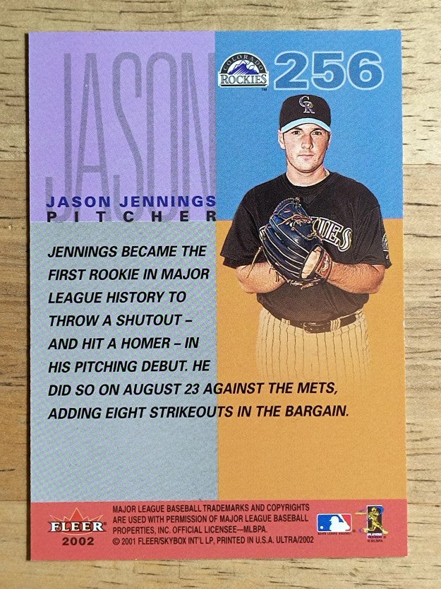 2002 Ultra #256 Jason Jennings PROS