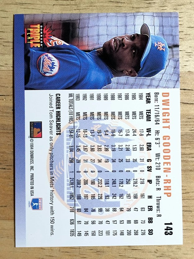1994 Triple Play #143 Dwight Gooden