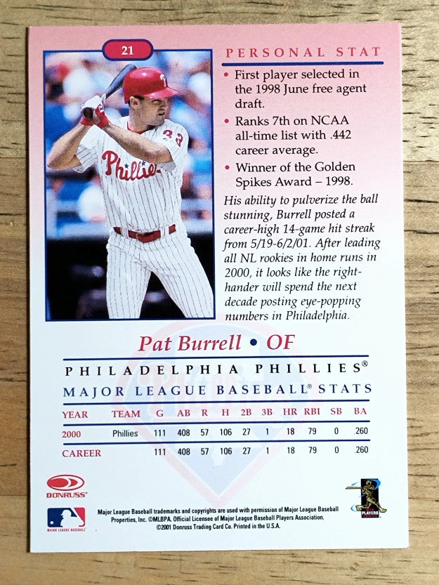 2001 Studio #21 Pat Burrell