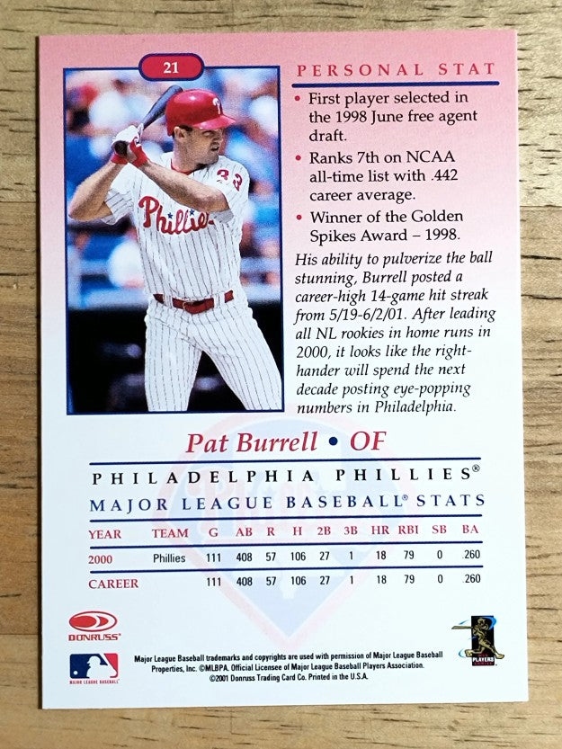 2001 Studio #21 Pat Burrell