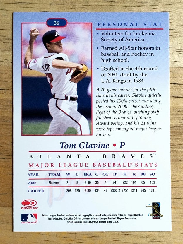 2001 Studio #36 Tom Glavine