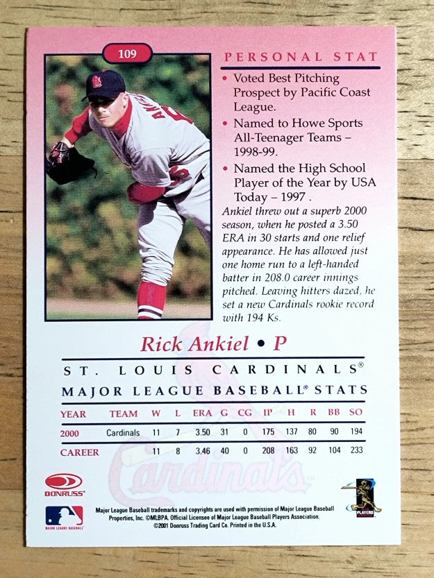 2001 Studio #109 Rick Ankiel