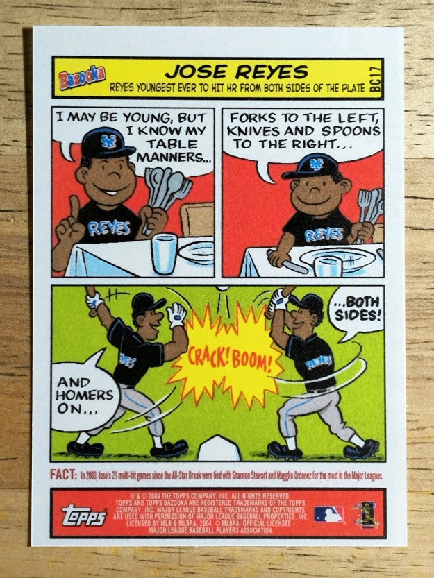 2004 Bazooka Comics #BC17 Jose Reyes