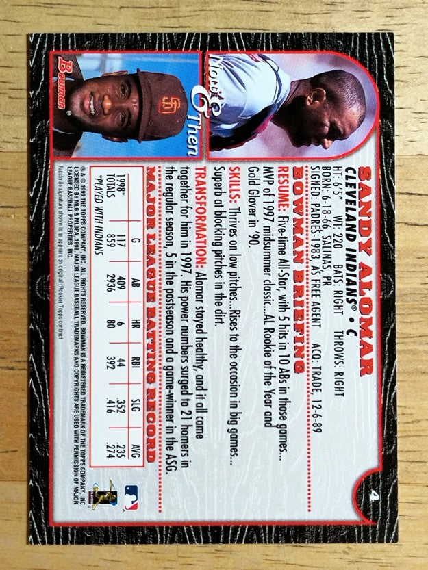 1999 Bowman #4 Sandy Alomar Jr.