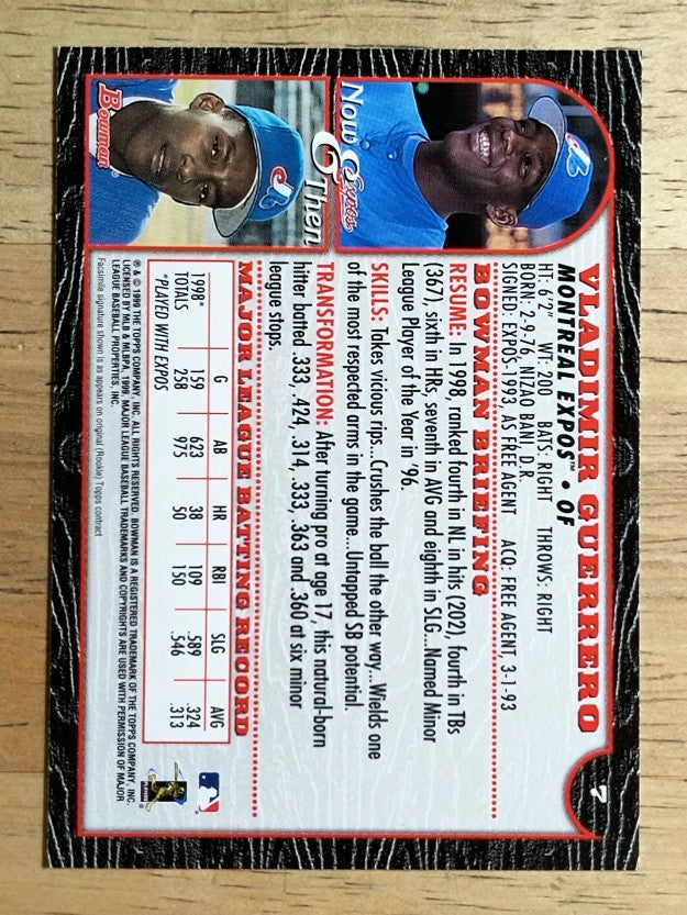 1999 Bowman #7 Vladimir Guerrero