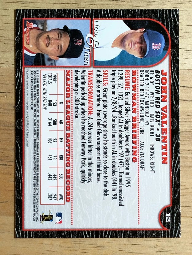 1999 Bowman #12 John Valentin