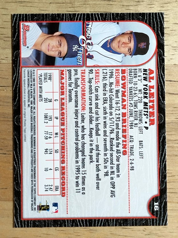 1999 Bowman #16 Al Leiter