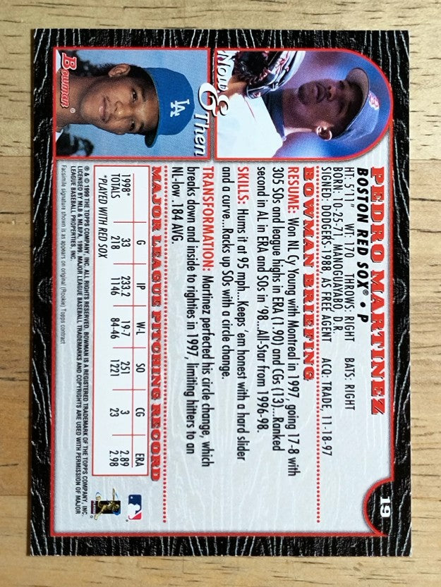 1999 Bowman #19 Pedro Martinez