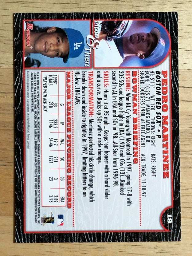 1999 Bowman #19 Pedro Martinez