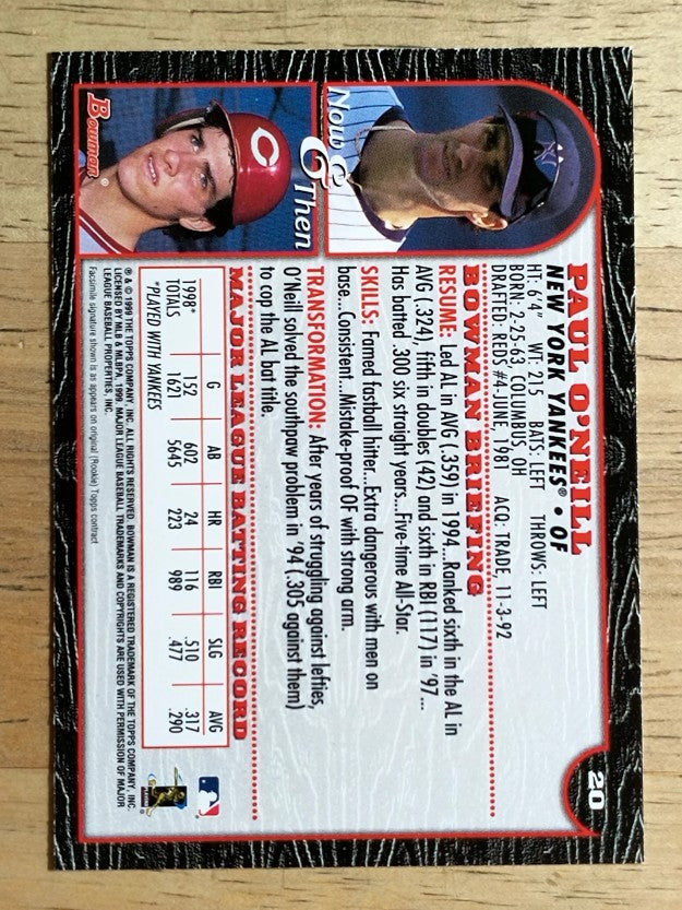 1999 Bowman #20 Paul O'Neill