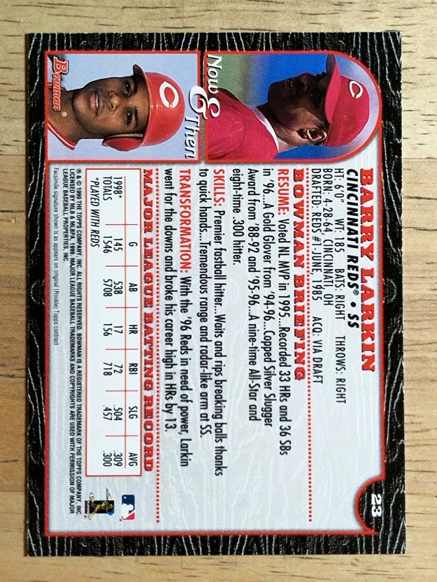 1999 Bowman #23 Barry Larkin
