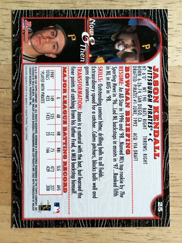 1999 Bowman #25 Jason Kendall