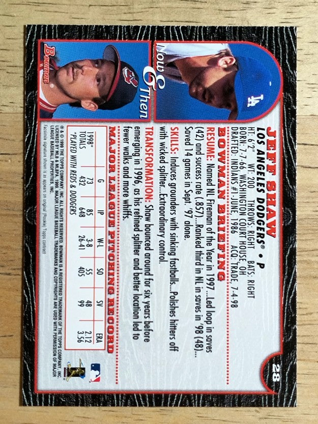 1999 Bowman #28 Jeff Shaw