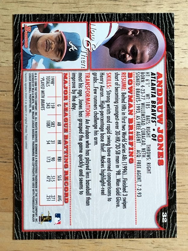 1999 Bowman #32 Andruw Jones