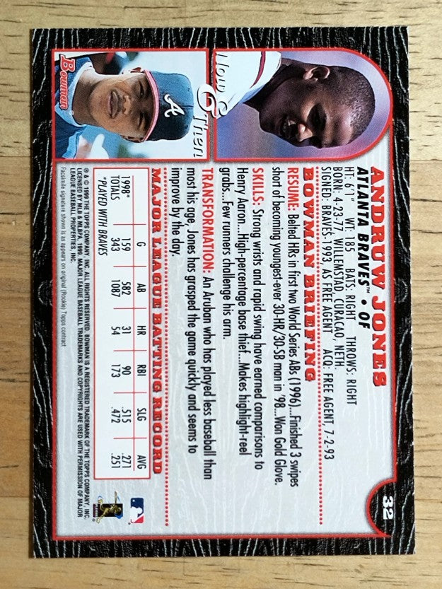 1999 Bowman #32 Andruw Jones