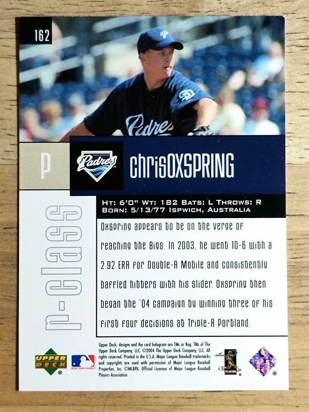 2004 Upper Deck r-class #162 Chris Oxspring TC RC