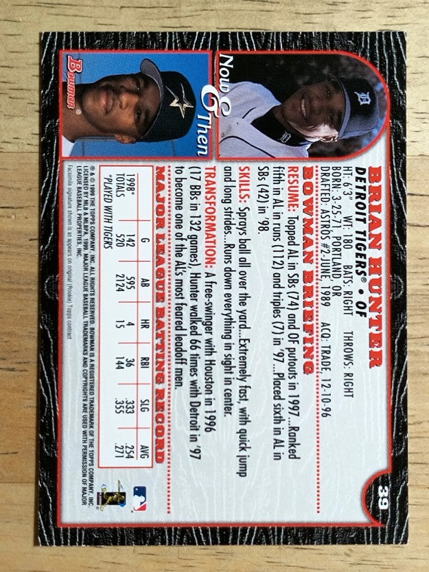 1999 Bowman #39 Brian Hunter