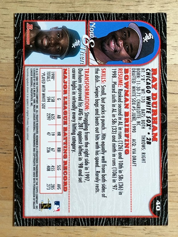 1999 Bowman #40 Ray Durham