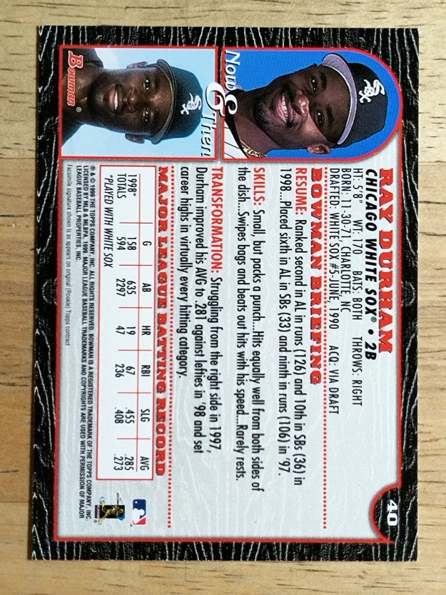 1999 Bowman #40 Ray Durham