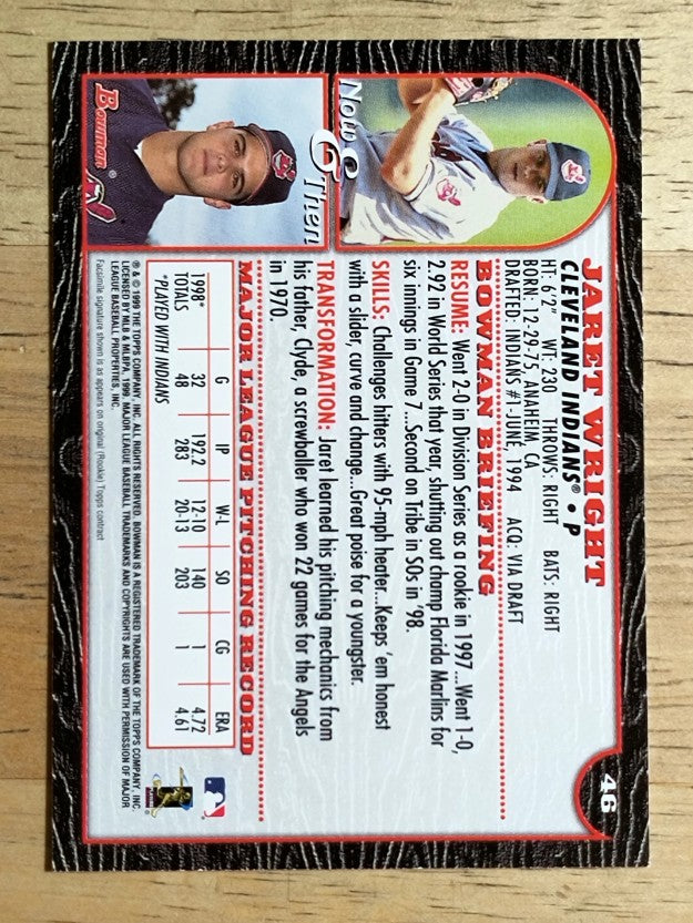 1999 Bowman #46 Jaret Wright