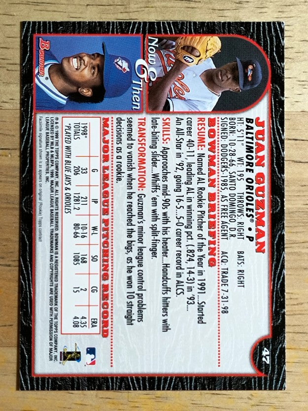 1999 Bowman #47 Juan Guzman