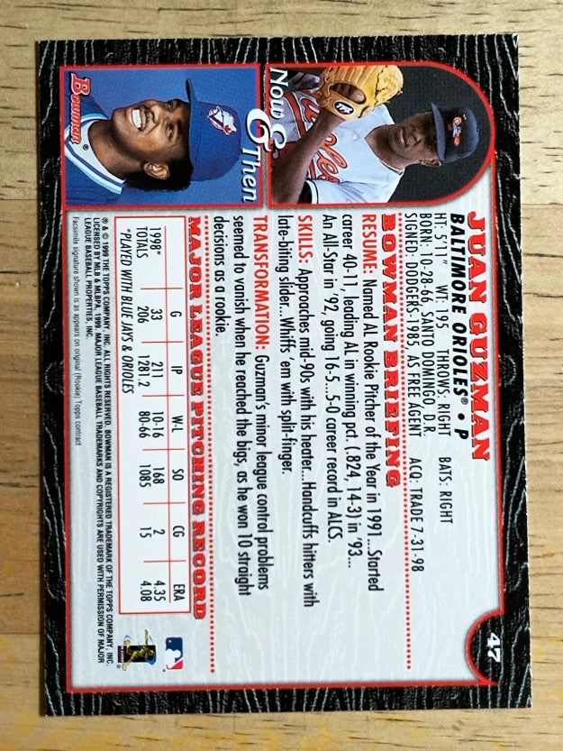 1999 Bowman #47 Juan Guzman