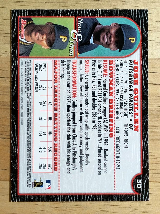 1999 Bowman #50 Jose Guillen
