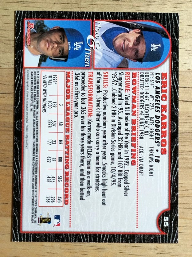1999 Bowman #55 Eric Karros