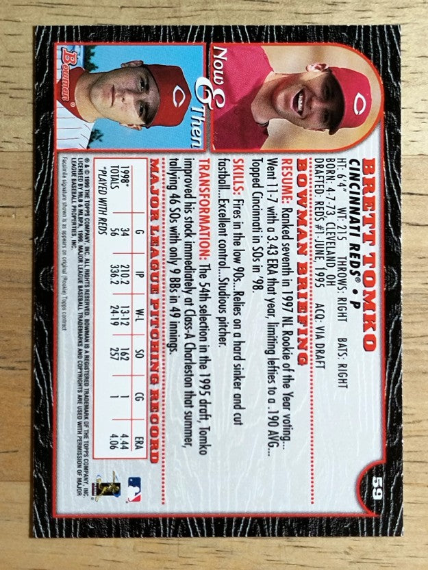 1999 Bowman #59 Brett Tomko