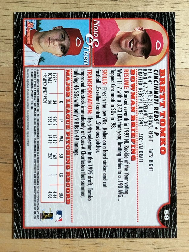 1999 Bowman #59 Brett Tomko