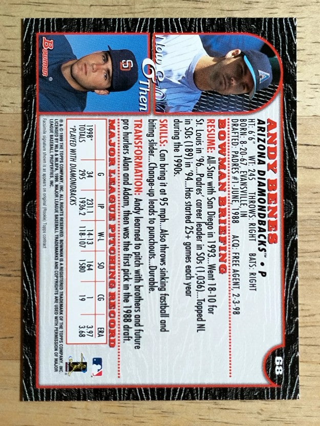 1999 Bowman #68 Andy Benes