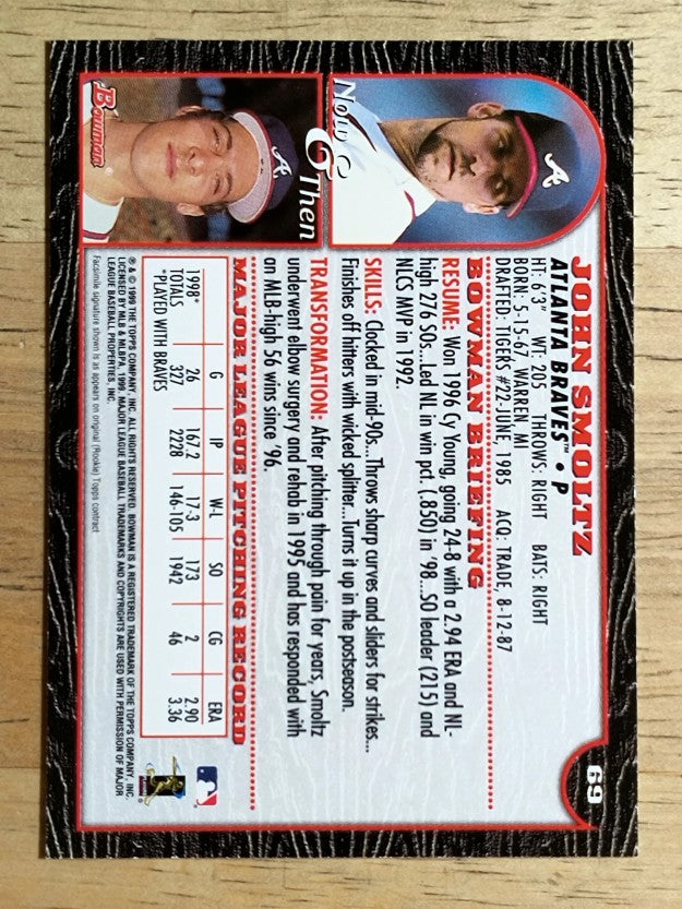 1999 Bowman #69 John Smoltz