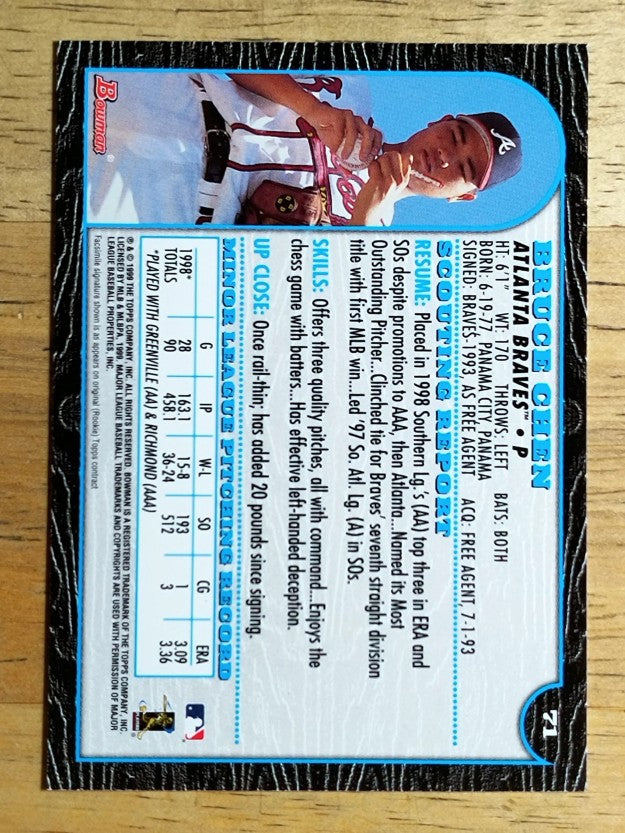1999 Bowman #71 Bruce Chen