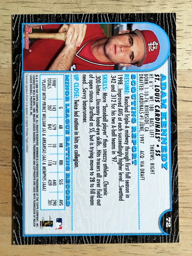 1999 Bowman #72 Adam Kennedy
