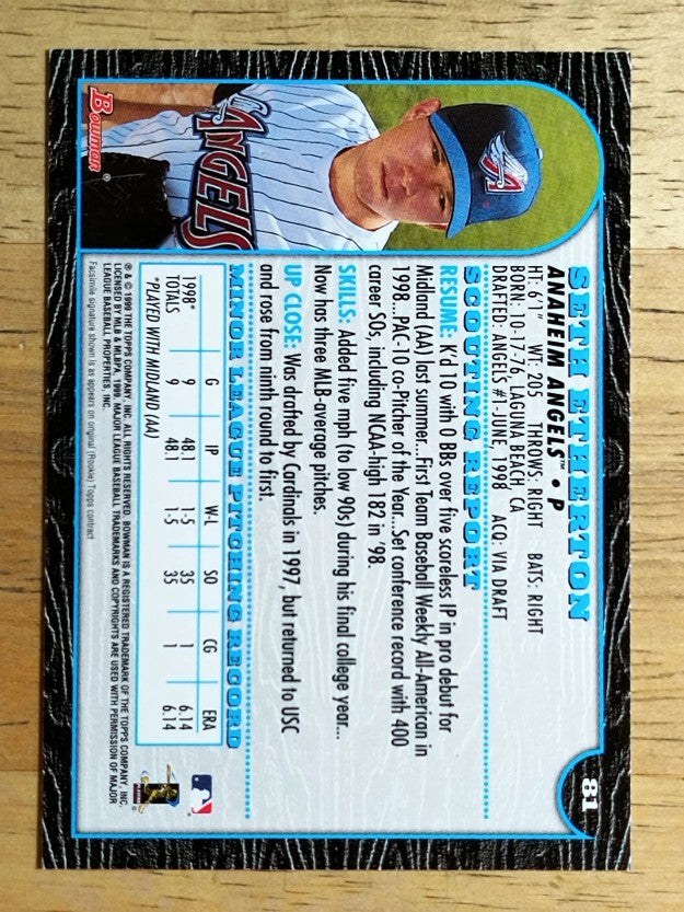 1999 Bowman #81 Seth Etherton RC
