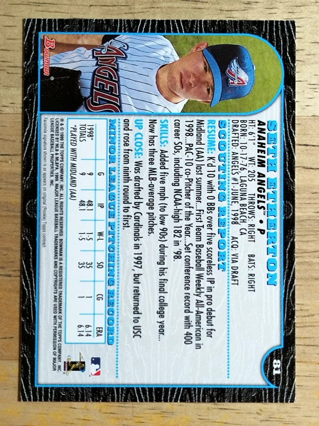 1999 Bowman #81 Seth Etherton RC